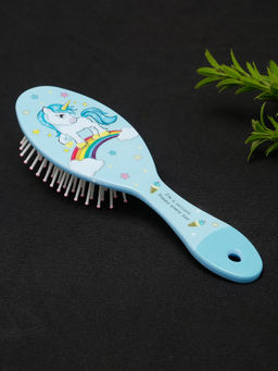 Stol'N - Blue Unicorn Printed Oval Shaped Hair Brush (2-6 Years)