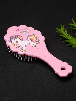 Stol'N - Pink Unicorn Printed Zig Zag Shaped Hair Brush (2-6 Years)