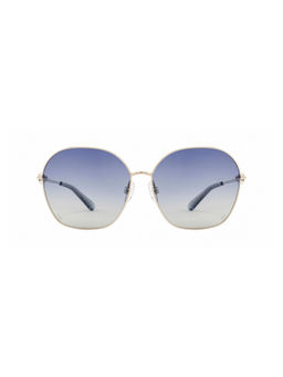 Opium Eyewear - Women Blue Lens & Silver Round Sunglass With Polarised And Uv Protected Lens (60)