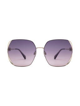 Opium Eyewear - Women Violet Lens & Gold Butterfly Sunglass With Uv Protected Lens (61)