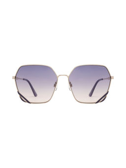 Opium Eyewear - Women Violet Lens & Gold Hexagon Sunglass With Uv Protected Lens (58)
