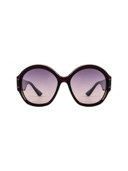 Opium Eyewear - Women Violet Lens & Purple Round Sunglass With Uv Protected Lens (55)