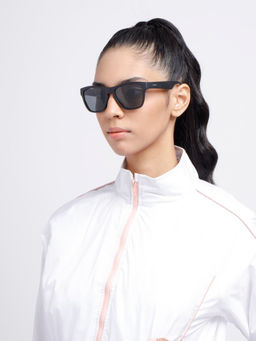 Opium Eyewear - Black Wayfarer Plastic Full Rim Uv Protection Tac Lens Unisex Sunglasses (56)