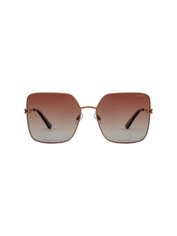 Opium Eyewear - Women Brown Lens & Brown Butterfly Sunglass With Polarised And Uv Protected Lens (59)