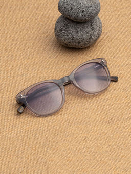 TED SMITH - Unisex Grey Graded Premium Italian Acetate Sunglasses With Polarized Lenses