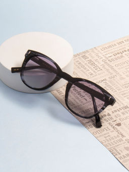 TED SMITH - Unisex Grey Graded Premium Italian Acetate Sunglasses With Polarized Lenses