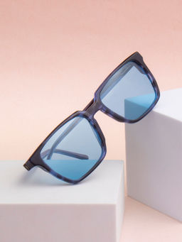 TED SMITH - Unisex Candy Blue Premium Italian Acetate Sunglasses With Polarized Lenses