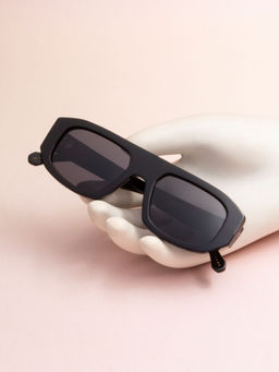 TED SMITH - Unisex Black Premium Italian Acetate Sunglasses With Polarized Lenses