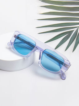 TED SMITH - Unisex Candy Blue Premium Italian Acetate Sunglasses With Polarized Lenses