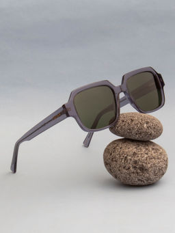 TED SMITH - Unisex Green Premium Italian Acetate Sunglasses With Polarized Lenses