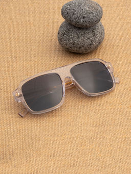 TED SMITH - Unisex Black Premium Italian Acetate Sunglasses With Polarized Lenses