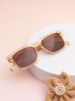 TED SMITH - Unisex Brown Premium Italian Acetate Sunglasses With Polarized Lenses