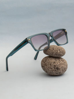 TED SMITH - Unisex Grey Graded Premium Italian Acetate Sunglasses With Polarized Lenses