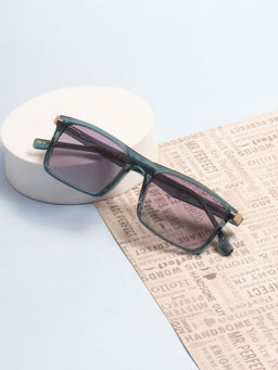 TED SMITH - Unisex Grey Graded Premium Italian Acetate Sunglasses With Polarized Lenses