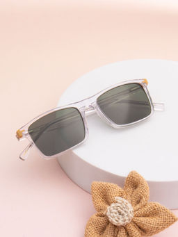 TED SMITH - Unisex Green Premium Italian Acetate Sunglasses With Polarized Lenses