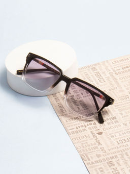 TED SMITH - Unisex Grey Graded Premium Italian Acetate Sunglasses With Polarized Lenses