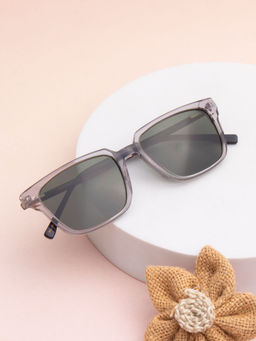 TED SMITH - Unisex Green Premium Italian Acetate Sunglasses With Polarized Lenses