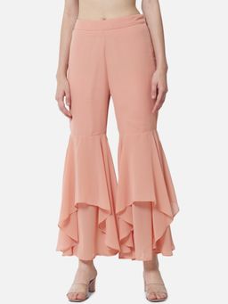 ALL WAYS YOU - Peach Solid Flared Pant