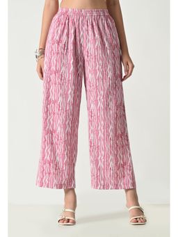 ALL WAYS YOU - Womens Pink Printed Cotton Pant