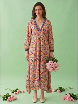AMAGYAA - Floral Multi-Color Maxi Dress