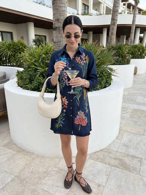 Buy ZUMMER Embroidered Shirt Dress (S) Online
