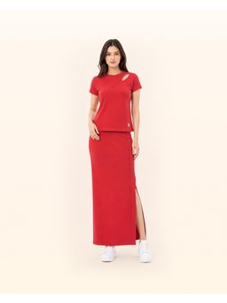 NeceSera - Crimson Terry Keyhole Co-Ord Set