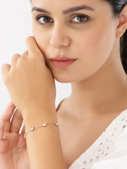 JUPRA - Rose gold Butterfly In The Garden 925 Sterling Silver Bracelet
