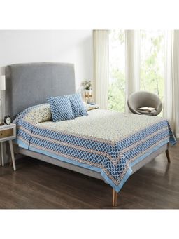 RATAN JAIPUR - Neelofer Hand Screen Print Cotton Bedcover