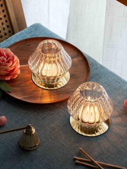 Isaaka - Kandeel Tealights Candle Holder with Gift Box (Pack of 2)