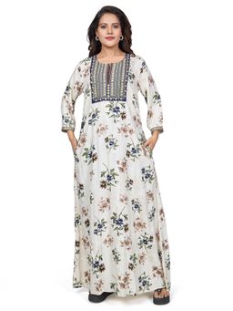 SANAA - Women Floral Beige Nighty