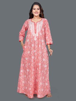 SANAA - Women Pink Floral Nighty