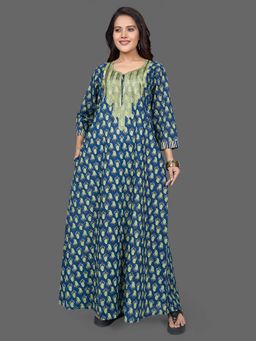 SANAA - Women Printed Green Nighty