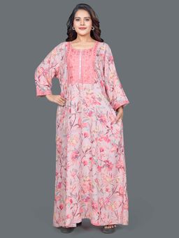 SANAA - Women Floral Peach Nighty