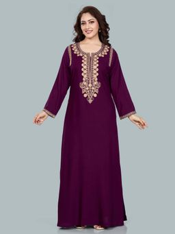 SANAA - Women Embroidered Wine Nighty