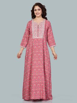 SANAA - Women Floral Pink Nighty