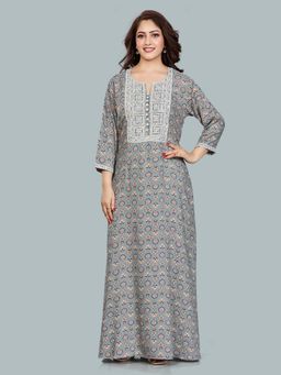 SANAA - Women Floral Grey Nighty