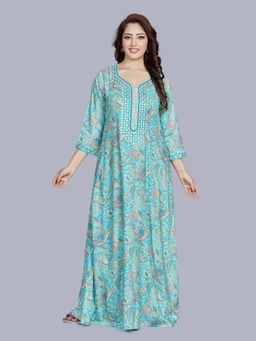 SANAA - Women Blue Floral Nighty