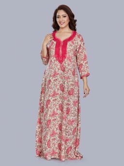 SANAA - Women Pink Floral Nighty
