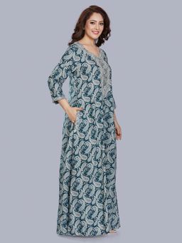 SANAA - Women Blue Paisley Nighty