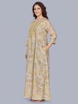 SANAA - Women Yellow Floral Nighty