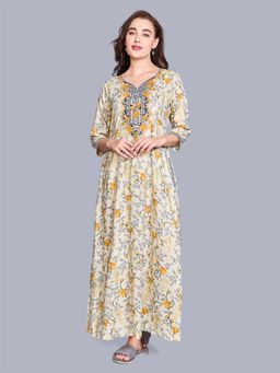 SANAA - Women Yellow Floral Nighty
