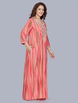 SANAA - Women Pink Embroidered Nighty