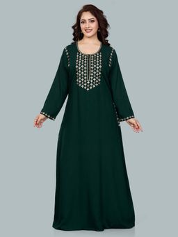 SANAA - Women Embroidered Green Nighty