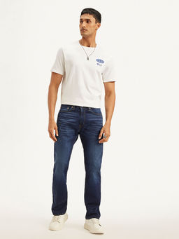 Levi's - Navy Blue Solid Regular Fit Jeans
