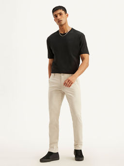Levi's - Off White Solid Slim Fit Trouser