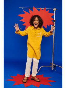 Somersault - Yellow Happiness In Pocket Kurta with Pant (Set of 2)