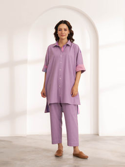 Vaaya - The Nubra Back Check Print Half & Half Co-Ord (Set of 2)