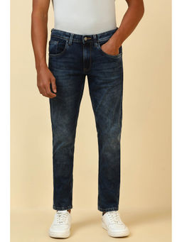 Allen Solly - Men's Navy Blue Mid Wash Jeans