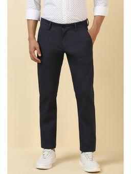 Allen Solly - Men's Navy Blue Textured Casual Trousers