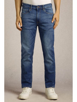 Louis Philippe - Men's Blue Mid Slim Fit Jeans
